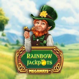 Rainbow Jackpots Megaways slot logo by Red Tiger Gaming at SpinMaya Casino