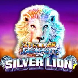 Stellar Jackpots with Silver Lion slot icon by Lightning Box Game, available at SpinMaya Casino